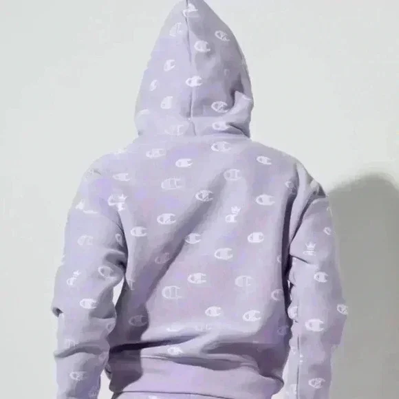 Limited Edition Lilac All Over Print Champion Sweatshirt- Size Small - Picture 2 of 9